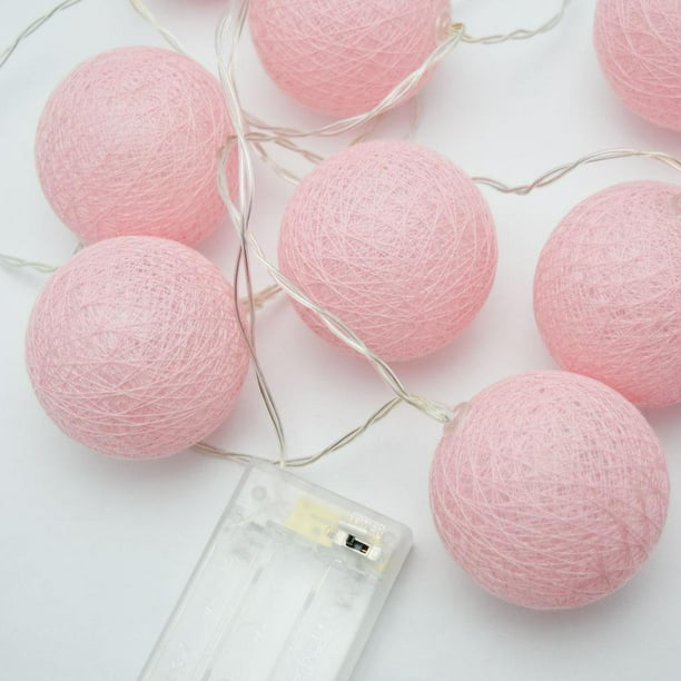 LPLCUICAN LED Bulbs 30LEDs Battery Powered Pastel Cotton Ball String Lights Color : 01 LPLCUICAN LED Bulbs 30LEDs Battery Powered Pastel Cotton Ball String Lights Color : 01